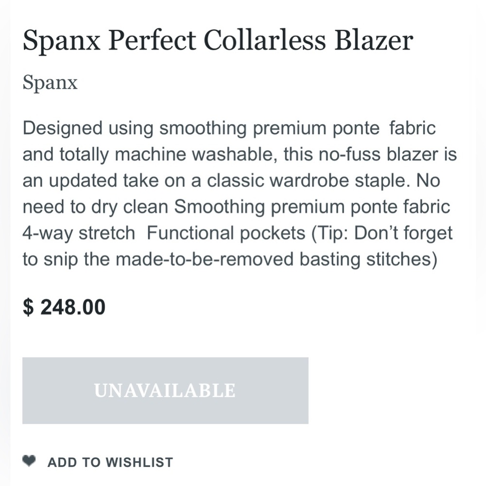 SPANX Navy Open-Front Blazer - Picture 6 of 16